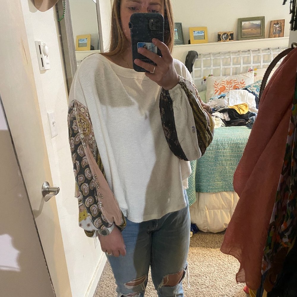 Free People Patchwork Sweater